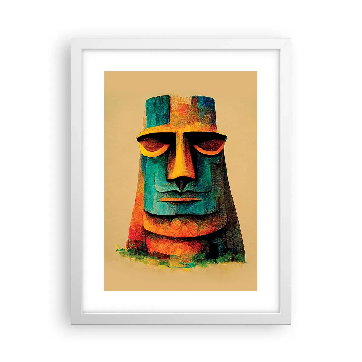 Póster en marco blanco - Escultural, pero simpática - 30x40 cm