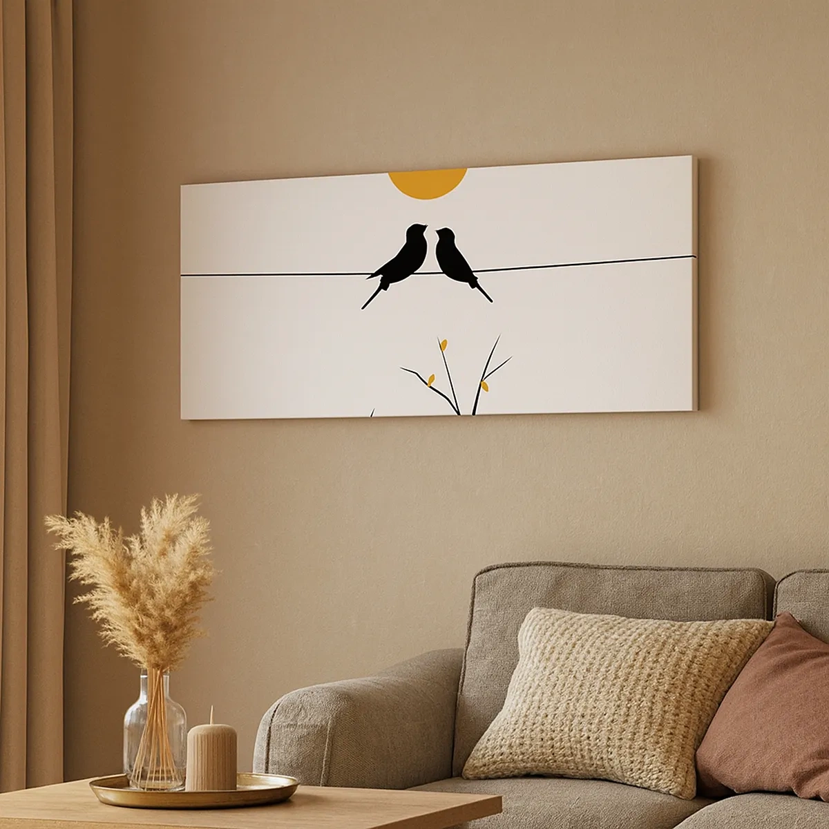 Cuadro sobre lienzo - Impresión de Imagen - Noche de ruiseñores - 30x30 cm