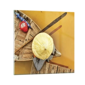 Cuadro sobre vidrio - Impresiones sobre Vidrio - La vida en el río amarillo - 50x50 cm