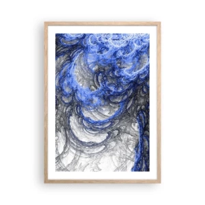 Póster en marco roble claro - El nacimiento de una ola - 50x70 cm