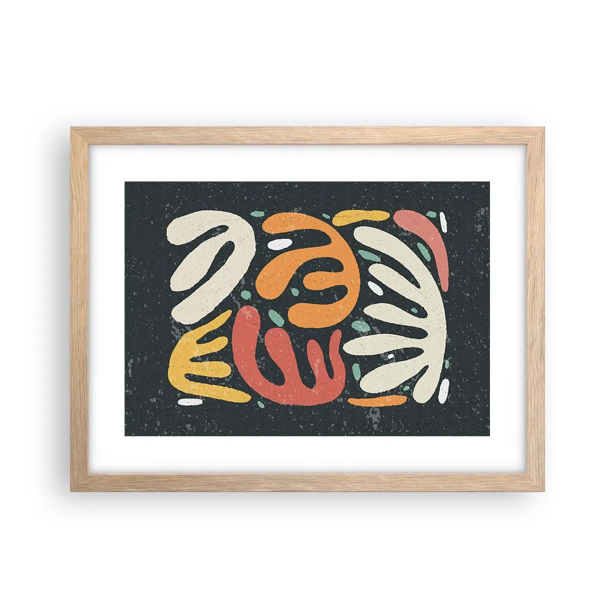 Póster en marco roble claro - Composición - Estoy a punto de atraparte - 40x30 cm