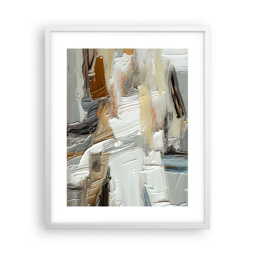 Póster en marco blanco - Estratificación de colores - 40x50 cm