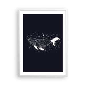Póster en marco blanco - En el océano del universo - 50x70 cm