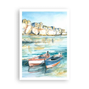 Póster - Paisaje en azul - 70x100 cm