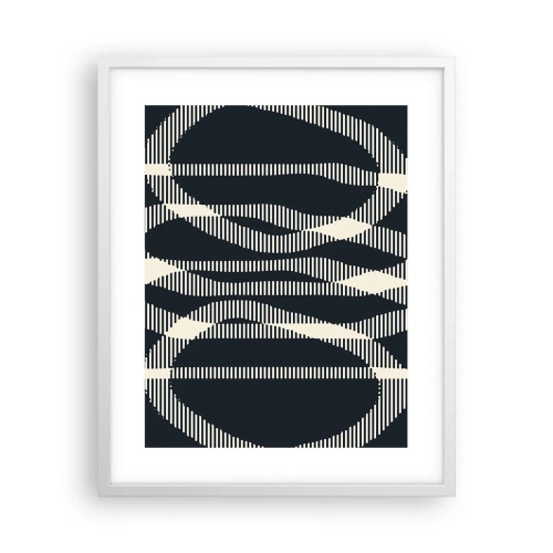 Póster en marco blanco - Un intento de romper la oscuridad - 40x50 cm