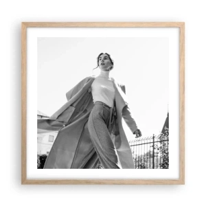 Póster en marco roble claro - ¿Vienes conmigo? - 50x50 cm