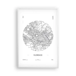 Póster en marco blanco - Anatomía de Florencia - 61x91 cm