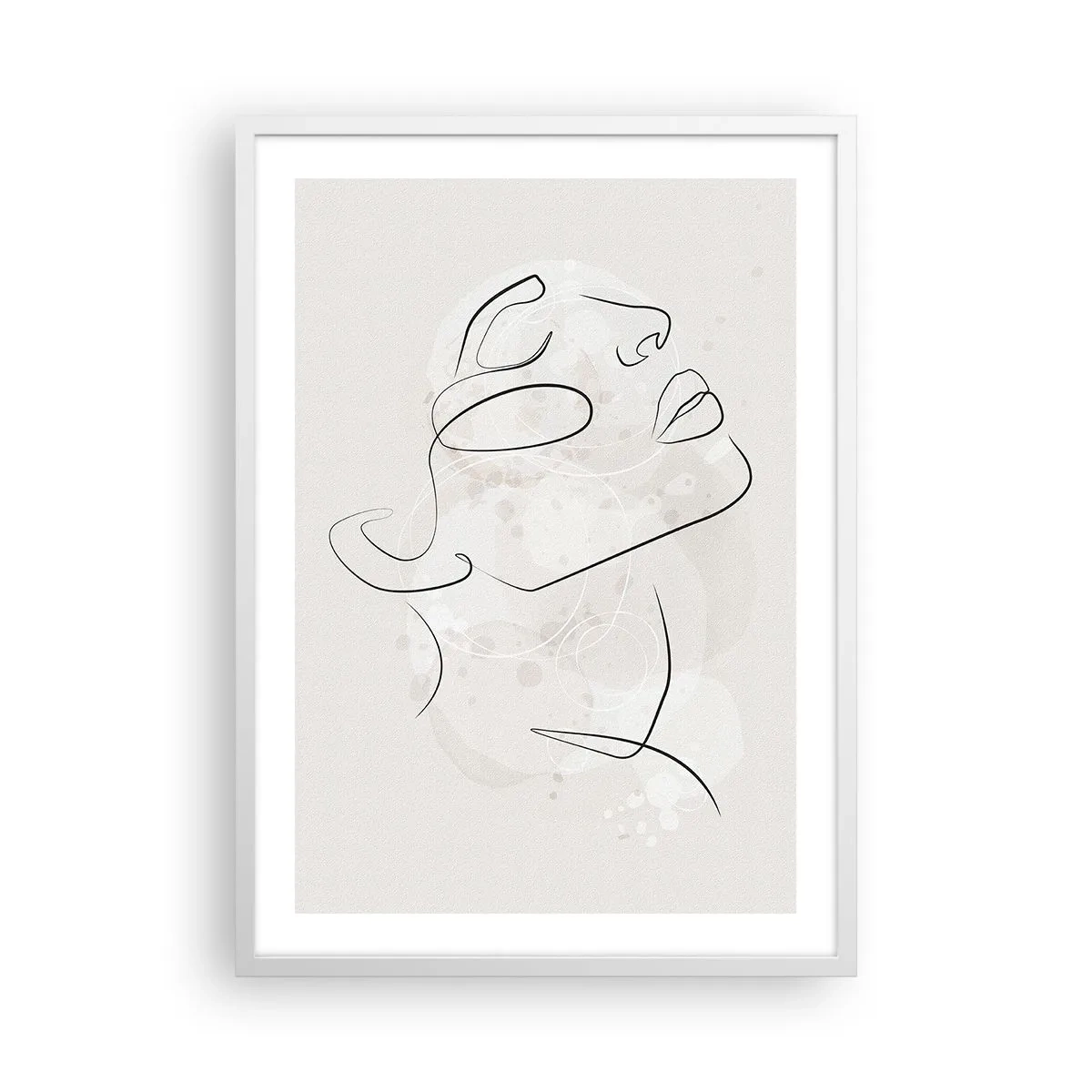 Póster en marco blanco - Contorno de un sueño - 50x70 cm