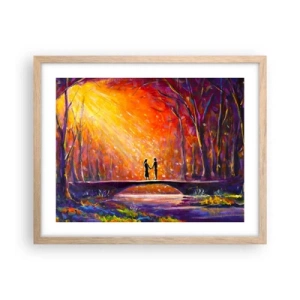 Póster en marco roble claro - El cielo también los ama - 50x40 cm