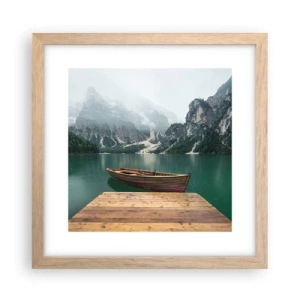 Póster en marco roble claro - Paisaje inolvidable - 30x30 cm