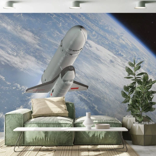 Fotomural personalizado Autoadhesivo Deluxe Sticker - Ascensión cósmica - Cosmos, Sputnik, un cohete espacial
