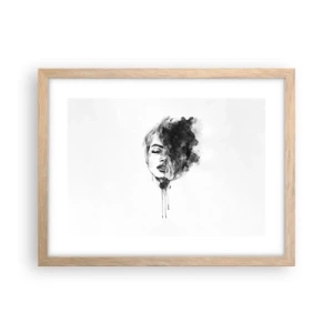 Póster en marco roble claro - Sueños en femenino - 40x30 cm