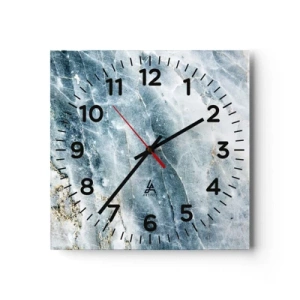 Reloj de pared - Reloj de vidrio - El mundo de hielo - 40x40 cm