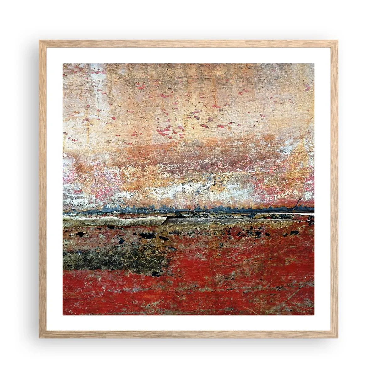 Póster en marco roble claro - Tal vez sea el mar - 60x60 cm