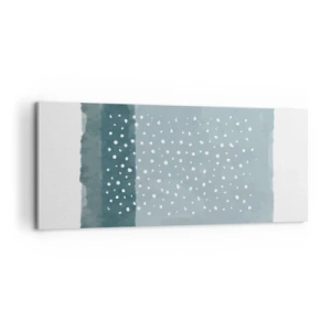 Cuadro sobre lienzo - Impresión de Imagen - Creación sobre azul - 100x40 cm