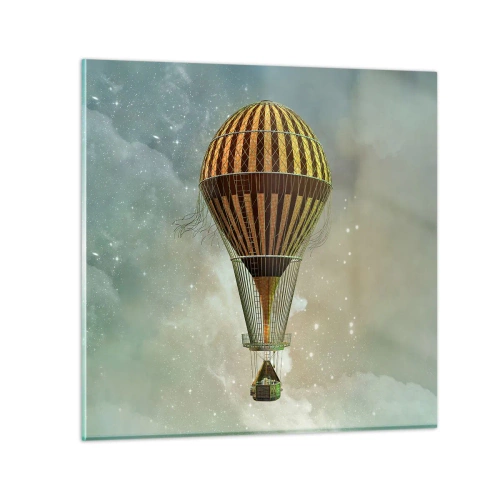 Cuadro sobre vidrio - Impresiones sobre Vidrio - Vuelos pioneros - 70x70 cm