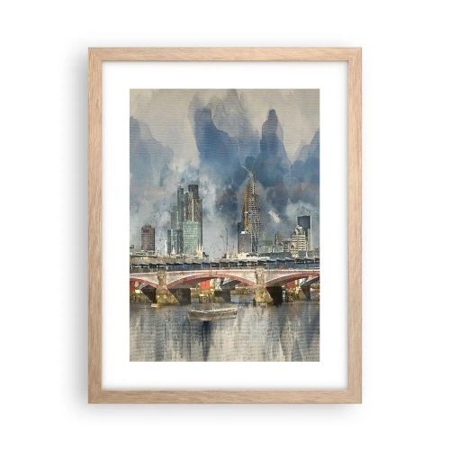Póster en marco roble claro - Londres en todo su esplendor - 30x40 cm