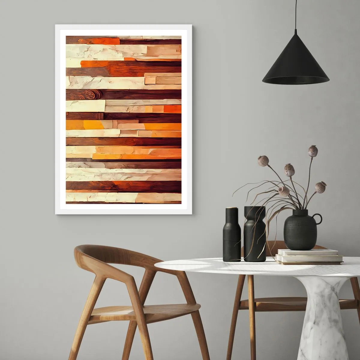 Póster en marco blanco - Himno de los árboles del bosque - 70x100 cm