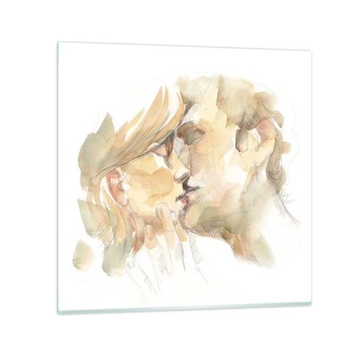 Cuadro sobre vidrio - Impresiones sobre Vidrio - ¿La media naranja encontrada? - 30x30 cm