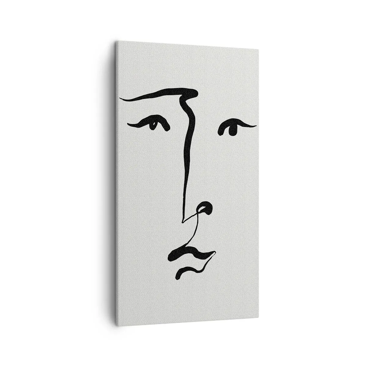 Cuadro sobre lienzo - Impresión de Imagen - Retrato en una línea - 45x80 cm