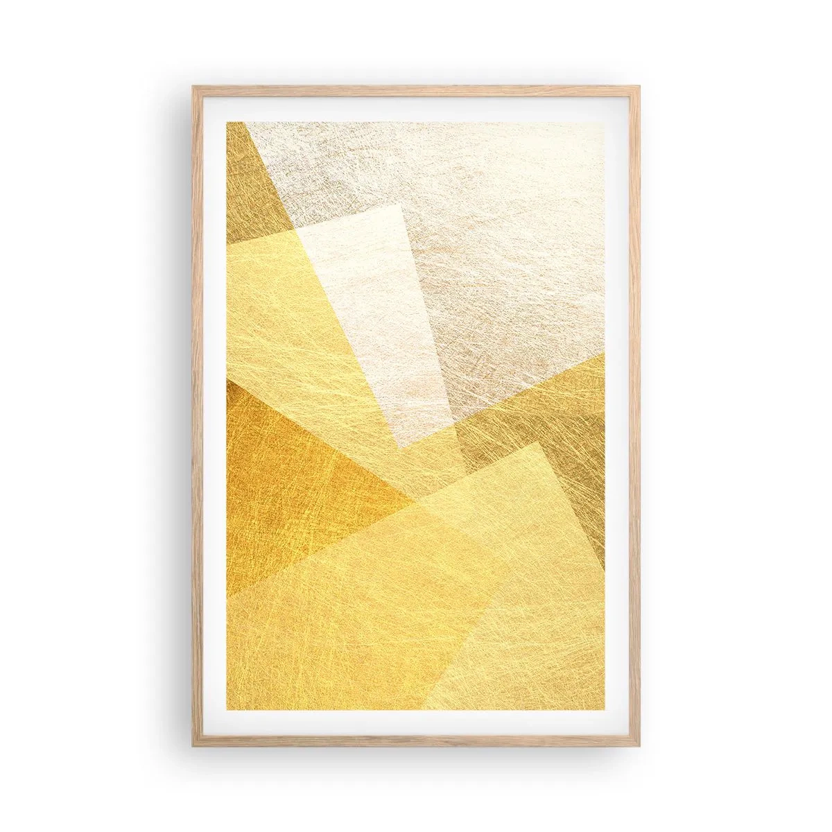 Póster en marco roble claro - Tiempo de geometría - 61x91 cm