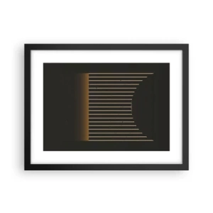 Póster en marco negro - Explorar la oscuridad - 40x30 cm