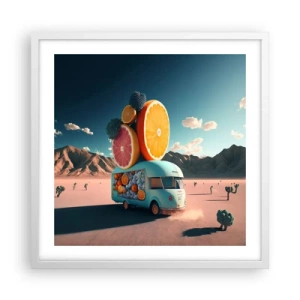 Póster en marco blanco - Un sabor a vacaciones - 50x50 cm