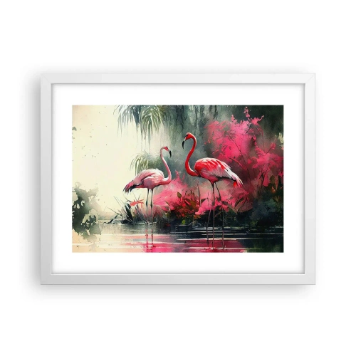 Póster en marco blanco - Una lección de encanto natural - 40x30 cm