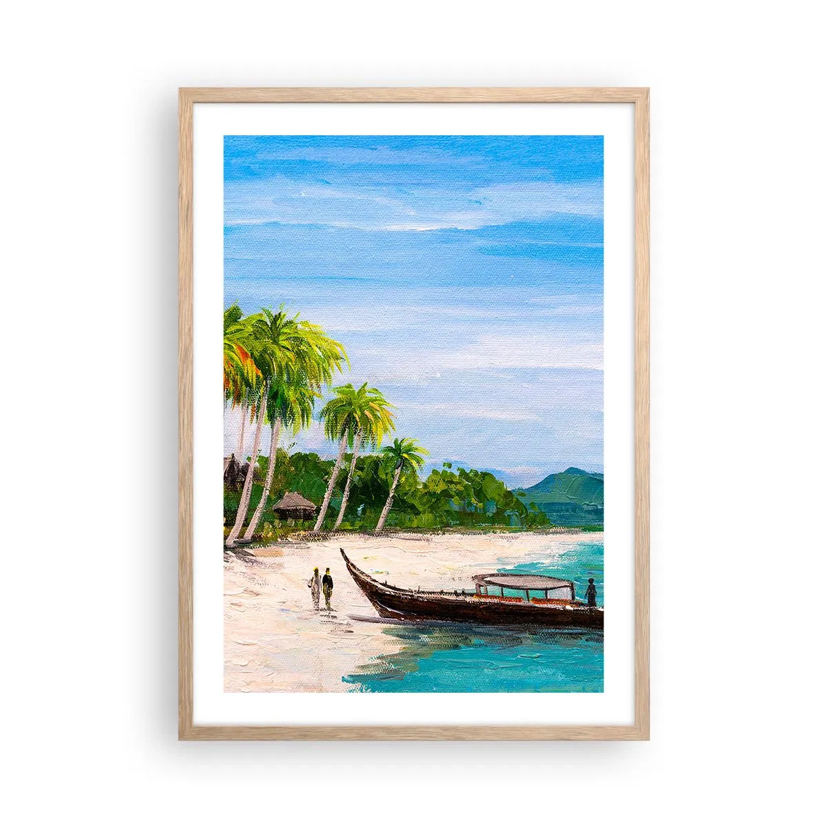 Póster en marco roble claro - Un sueño exótico - 50x70 cm