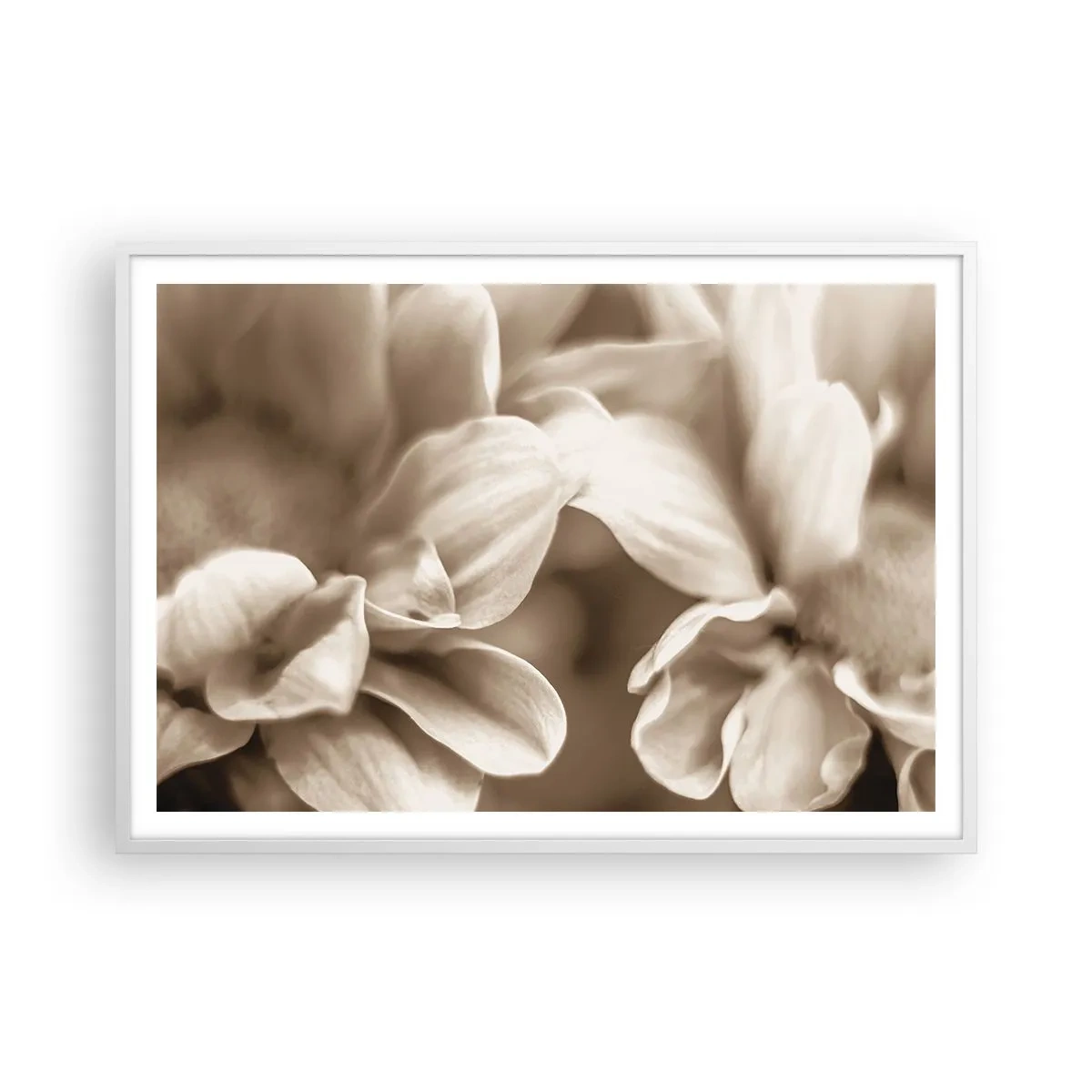 Póster en marco blanco - Suave como una sonrisa - 100x70 cm
