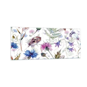 Cuadro sobre vidrio - Impresiones sobre Vidrio - Herbario polaco - 100x40 cm