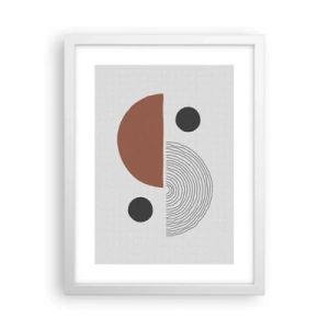 Póster en marco blanco - La perfección del círculo - 30x40 cm