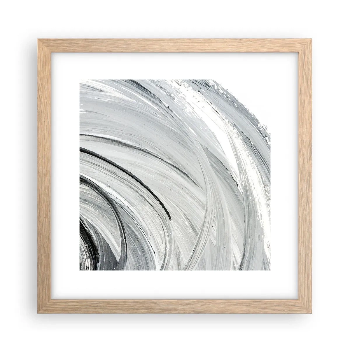 Póster en marco roble claro - Composición orbital - 30x30 cm