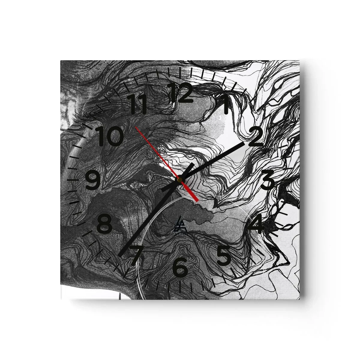 Reloj de pared - Reloj de vidrio - Enredada en sueños - 40x40 cm