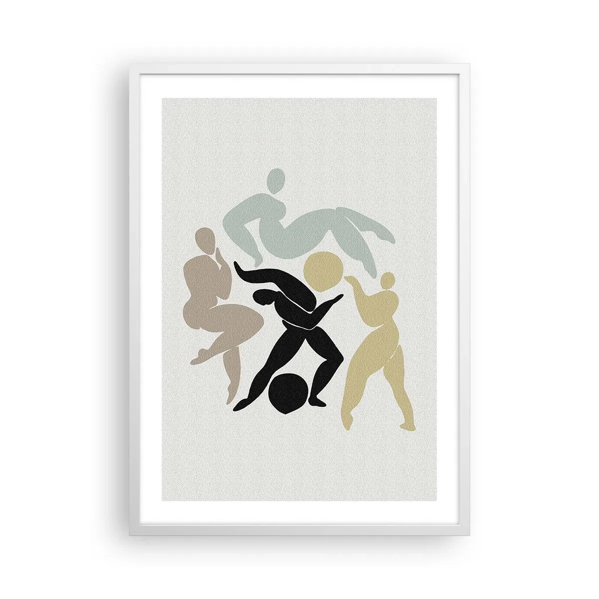 Póster en marco blanco - Movimiento para la salud y la belleza - 50x70 cm