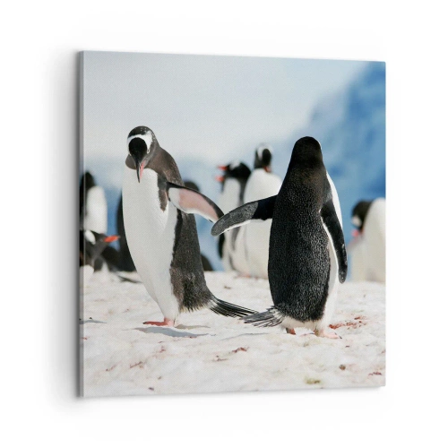 Cuadro sobre lienzo - Impresión de Imagen - Bailando en la nieve - 60x60 cm