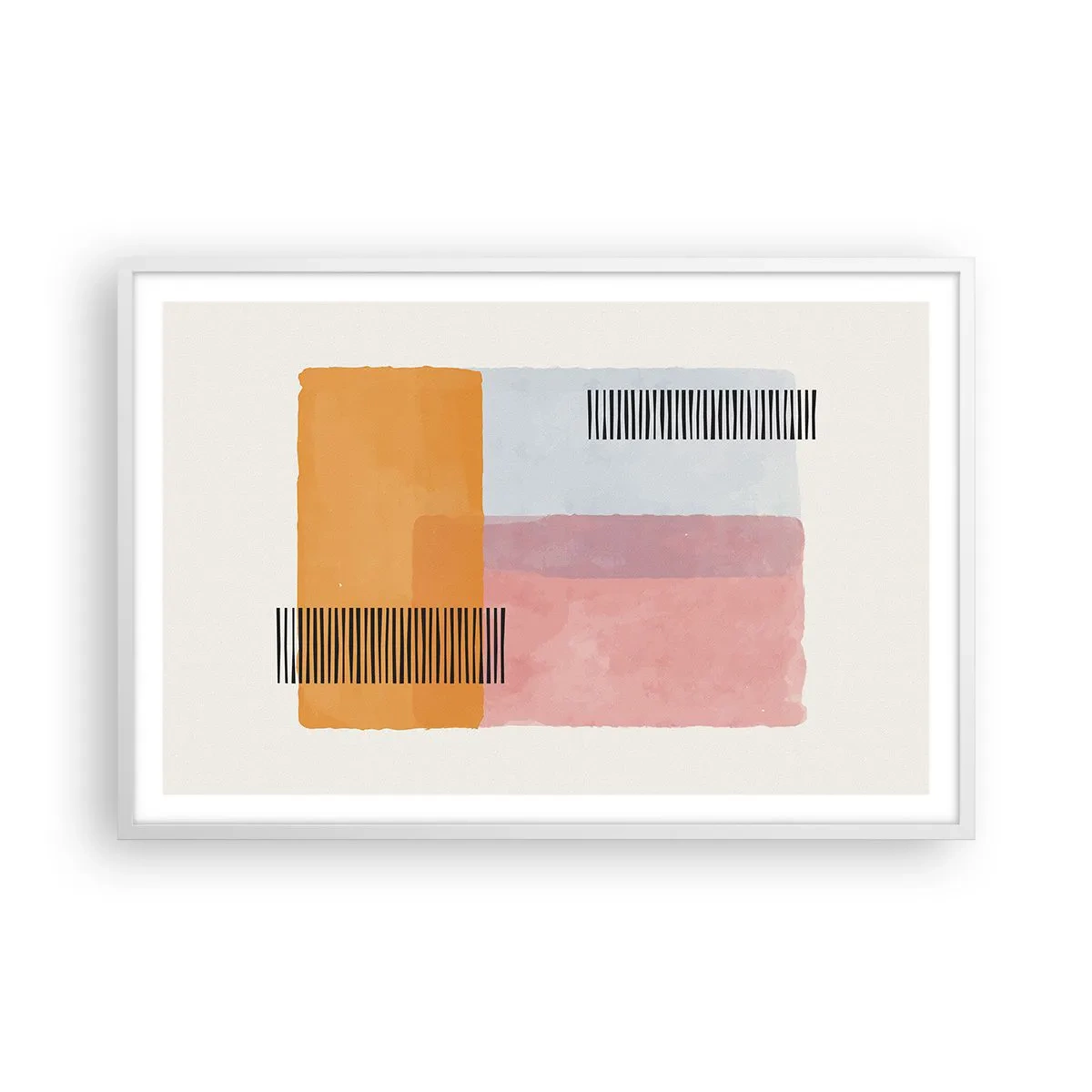 Póster en marco blanco - La rectitud - 91x61 cm