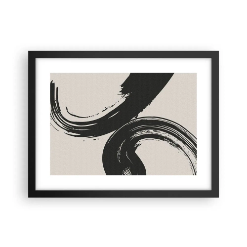 Póster en marco negro - Barrido y circular - 40x30 cm