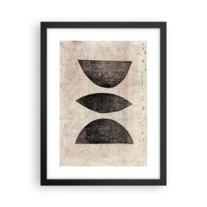 Póster en marco negro - Abstracción étnica - 30x40 cm