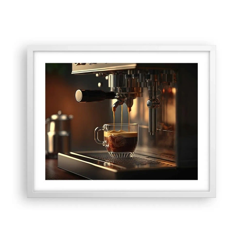 Póster en marco blanco - Un brebaje sensual - 50x40 cm