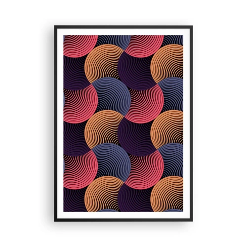 Póster en marco negro - En un ritmo circular - 70x100 cm