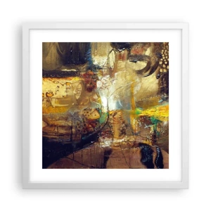 Póster en marco blanco - Frío, templado, caliente - 40x40 cm