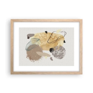 Póster en marco roble claro - Plumología aplicada - 40x30 cm