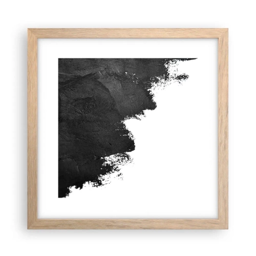 Póster en marco roble claro - Elementos: tierra - 30x30 cm