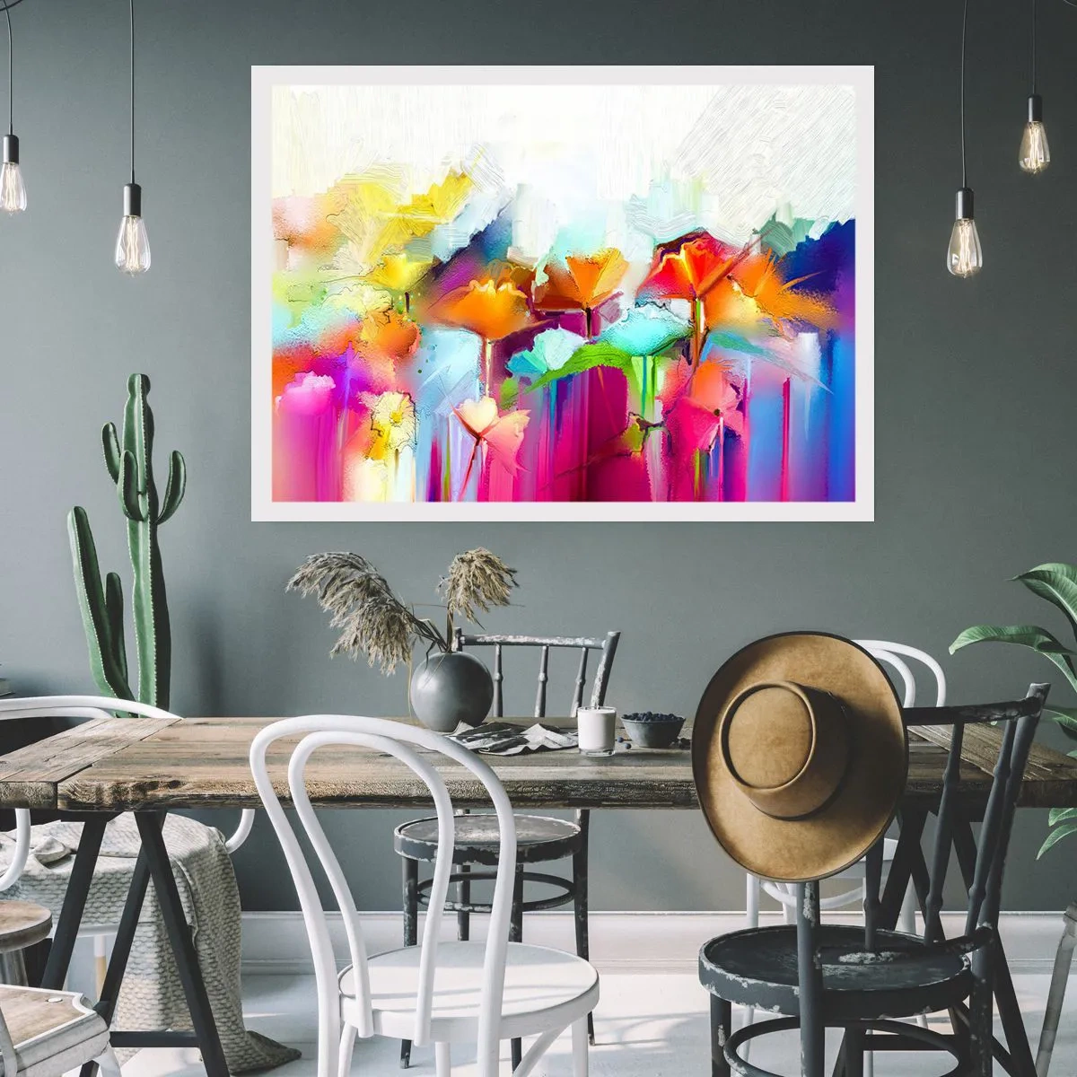 Póster - Un arco iris ha florecido - 50x40 cm