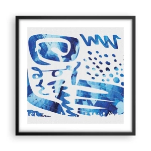 Póster en marco negro - Vuelta a las raíces - 50x50 cm