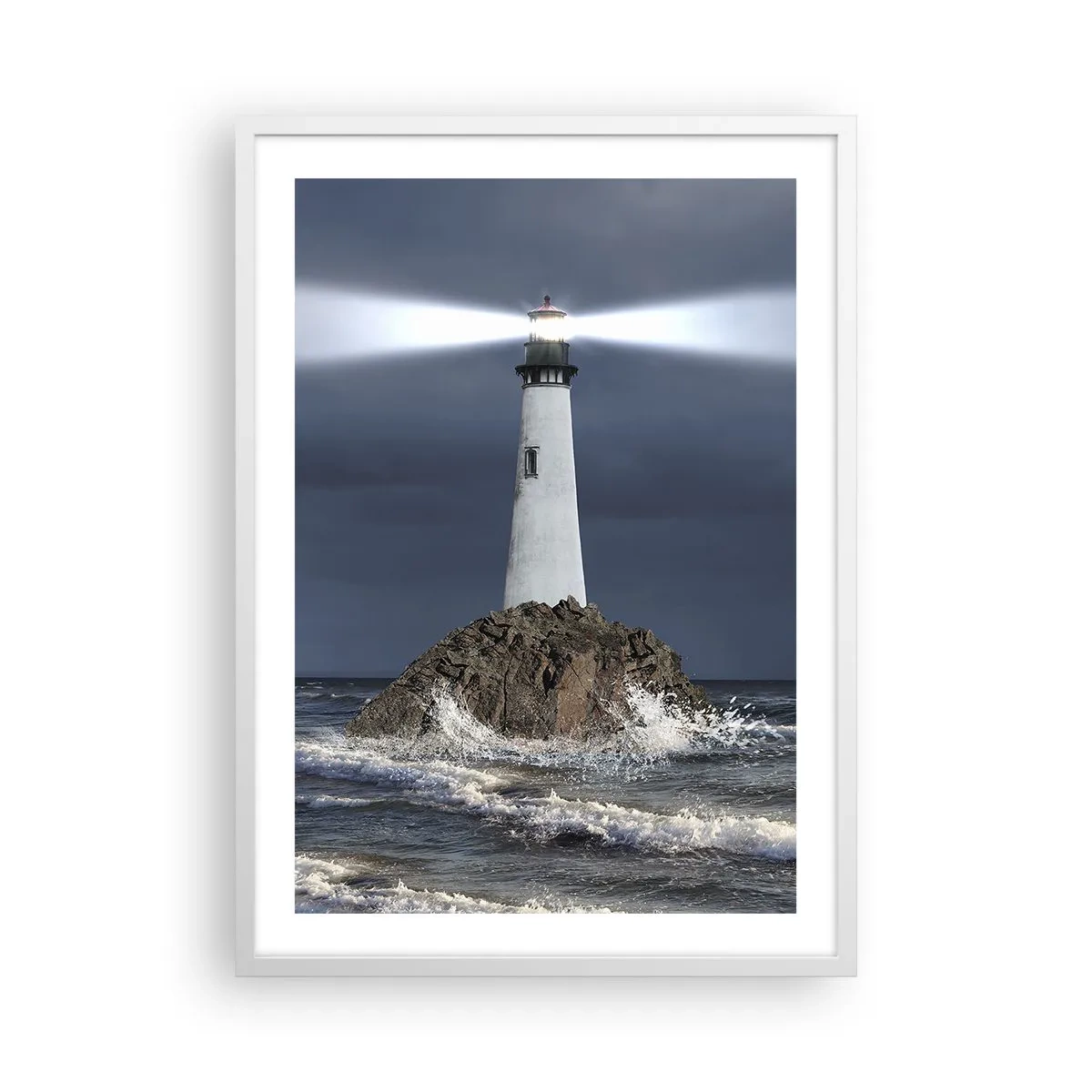 Póster en marco blanco - ¡Aquí... aquí... aquí! - 50x70 cm