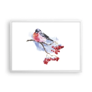 Póster en marco blanco - Invierno en color - 70x50 cm