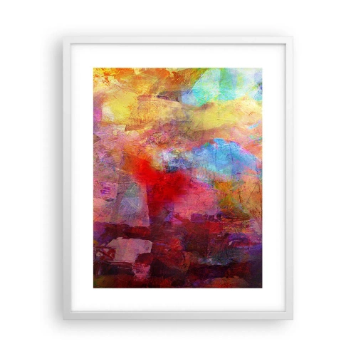 Póster en marco blanco - Mira dentro del arco iris - 40x50 cm