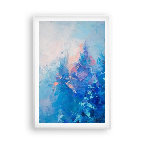 Póster en marco blanco - Abstracción invernal - 61x91 cm